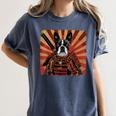 Boston Terrier Dog Japanese Art Samurai Ukiyo-e Women's Comfort Colors T-Shirt Denim