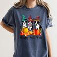 Boston Terrier Dog Lover Fall Ya'Ll Halloween Costume Men Women Women's Comfort Colors T-Shirt Denim