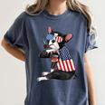 Boston Terrier Dog Merica 4th Of July Usa American Flag Men Women's Comfort Colors T-Shirt Denim