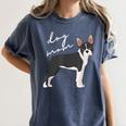 Boston Terrier Dog Mom Woman Women Women's Comfort Colors T-Shirt Denim