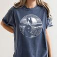 Boston Terrier Dog Nature Scene Graphic Art Men Women Girls Kids Women's Comfort Colors T-Shirt Denim