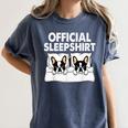 Boston Terrier Dog Official Sleep Pajamas Nightgown Women's Comfort Colors T-Shirt Denim