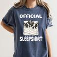 Boston Terrier Dog Official Sleepshirt Pajamas Nightgown For Men Women Girls Kids Women's Comfort Colors T-Shirt Denim