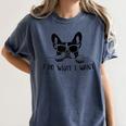 Boston Terrier Dog Owner I Do What I Want Pet Women's Comfort Colors T-Shirt Denim