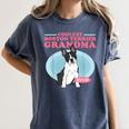 Boston Terrier Grandma Bostie Dog Owner Boston Terrier Men Women Women's Comfort Colors T-Shirt Denim