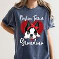 Boston Terrier Grandma Dog Owner Boston Terrier For Men Women Women's Comfort Colors T-Shirt Denim