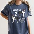 Boston Terrier Humor Bostie Dog Lover For Men Women Kids Women's Comfort Colors T-Shirt Denim