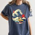 Boston Terrier Japanese Kanagawa Wave Surf Loyal Dog Men Women Kids Women's Comfort Colors T-Shirt Denim