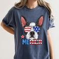 Boston Terrier Merica 4th Of July T Shirt Men Boys Dog Puppy Women's Comfort Colors T-Shirt Denim