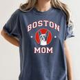 Boston Terrier Mom Dog Mother Women's Comfort Colors T-Shirt Denim