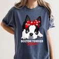Boston Terrier Mum Dog Woman Idea Women's Comfort Colors T-Shirt Denim