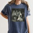 Boston Terrier Selfie With Ghosts Halloween Dog Lover Women's Comfort Colors T-Shirt Denim