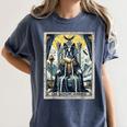 Boston Terrier Tarot Card Dog Women's Comfort Colors T-Shirt Denim