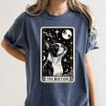Boston Terrier Tarot Card Star With The Moon Men Women Kids Women's Comfort Colors T-Shirt Denim