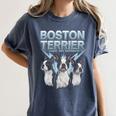 Boston Terrier Women's Comfort Colors T-Shirt Denim