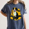 Boston Terrier s Mid-Century Modern Art s Street Grunge Women's Comfort Colors T-Shirt Denim