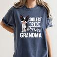 Coolest Boston Terrier Grandma Dog Women's Comfort Colors T-Shirt Denim