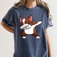Dabbing Red Boston Terrier Dab Dance Dog Men Women Kids Women's Comfort Colors T-Shirt Denim
