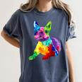 Dog Lover Boston Terrier Dog Colorful Boston Terrier Men Women Kids Women's Comfort Colors T-Shirt Denim