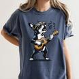 Dog Playing Guitar Singing Boston Terrier For Men Women Girls Kids Women's Comfort Colors T-Shirt Denim