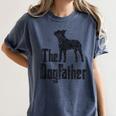 The Dogfather Boston Terrier Dog Funny Dog Gift T-Shirt For Men Women Girls Kids Women's Comfort Colors T-Shirt Denim