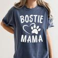 Fun Bostie Mama Dog Lover Apparel Boston Terrier Mom Women's Comfort Colors T-Shirt Denim