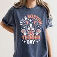 It’s A Boston Terrier Day Pet Cute Dog Lover Cartoon Women's Comfort Colors T-Shirt Denim