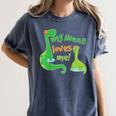 Kids My Nonna Loves Me Dinosaur Grandson Women's Comfort Colors T-Shirt Denim