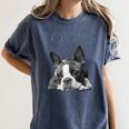 Love Is Boston Terrier Bostie Women's Comfort Colors T-Shirt Denim