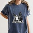 Love Is Boston Terrier Bostie Women's Comfort Colors T-Shirt Denim