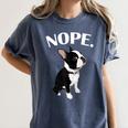 Love NOPE Boston Terrier Dog Lover Women's Comfort Colors T-Shirt Denim