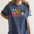 Peace Love Boston Terrier Tie Dye Dog Lover For Men Women Girls Kids Women's Comfort Colors T-Shirt Denim