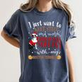Watch Christmas Movies With My Boston Terrier Bostie Women's Comfort Colors T-Shirt Denim
