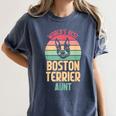 Worlds Best Boston Terrier Aunt Women's Comfort Colors T-Shirt Denim