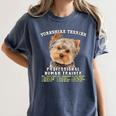Yorkshire Terrier Yorkie Dog Professional Human Trainer Women's Comfort Colors T-Shirt Denim