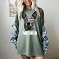 4th July Blue Heeler Dog Merica Patriotic USA Flag Cute Women's Comfort Colors T-Shirt Berry