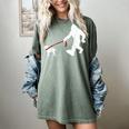 Bigfoot Walking With Bull Terrier Dog Women's Comfort Colors T-Shirt Berry