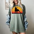 Boston Terrier Bostie Sunset Retro Dog Pet Mom Dad Women's Comfort Colors T-Shirt Berry