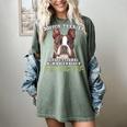 Boston Terrier Brindle Dog Professional Human Trainer Women's Comfort Colors T-Shirt Berry