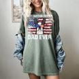 Boston Terrier Dad American Flag 4th Of July Dog Fathers Day Women's Comfort Colors T-Shirt Berry