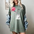 Boston Terrier Dog Blowing Chewing Bubble Gum Pink Women's Comfort Colors T-Shirt Berry