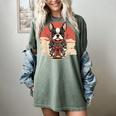 Boston Terrier Dog Japanese Style Samurai Dogs Women's Comfort Colors T-Shirt Berry