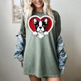 Boston Terrier Heart Cute Puppy Lover Or Dog Owner Women's Comfort Colors T-Shirt Berry