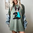 Boston Terrier I Love Mom Apparel Women's Comfort Colors T-Shirt Berry