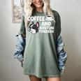 Boston Terrier Lover Coffee And Boston Terriers Women's Comfort Colors T-Shirt Berry