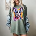 Boston Terrier Lover Pop Art Color Boston Terrier Dog For Men Women Girls Kids Women's Comfort Colors T-Shirt Berry