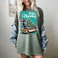 Boston Terrier Merry Christmas Tree Truck Dog X-Mas Women's Comfort Colors T-Shirt Berry