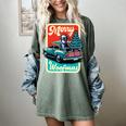 Boston Terrier Merry Christmas Tree Truck Santa Dog X-Mas Women's Comfort Colors T-Shirt Berry