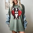 Boston Terrier Mom Dad Bostie Dog Lover Valentines Day Women's Comfort Colors T-Shirt Berry