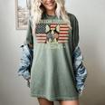 Boston Terrier Mom Dog Lovers American Flag 4th Of July Women's Comfort Colors T-Shirt Berry